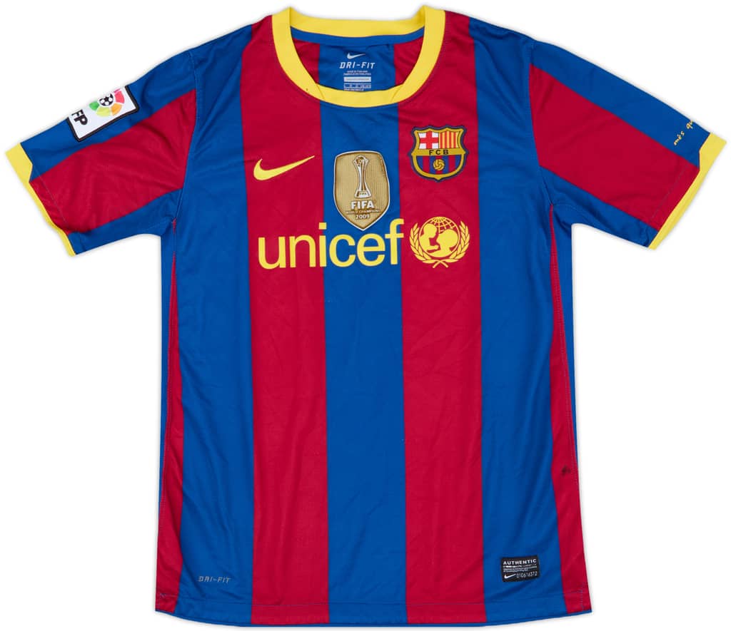 2010-11 Barcelona Home Shirt - 9/10 - (L.Boys)