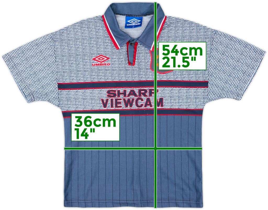 1995-96 Manchester United Away Shirt - 9/10 - (L.Boys)