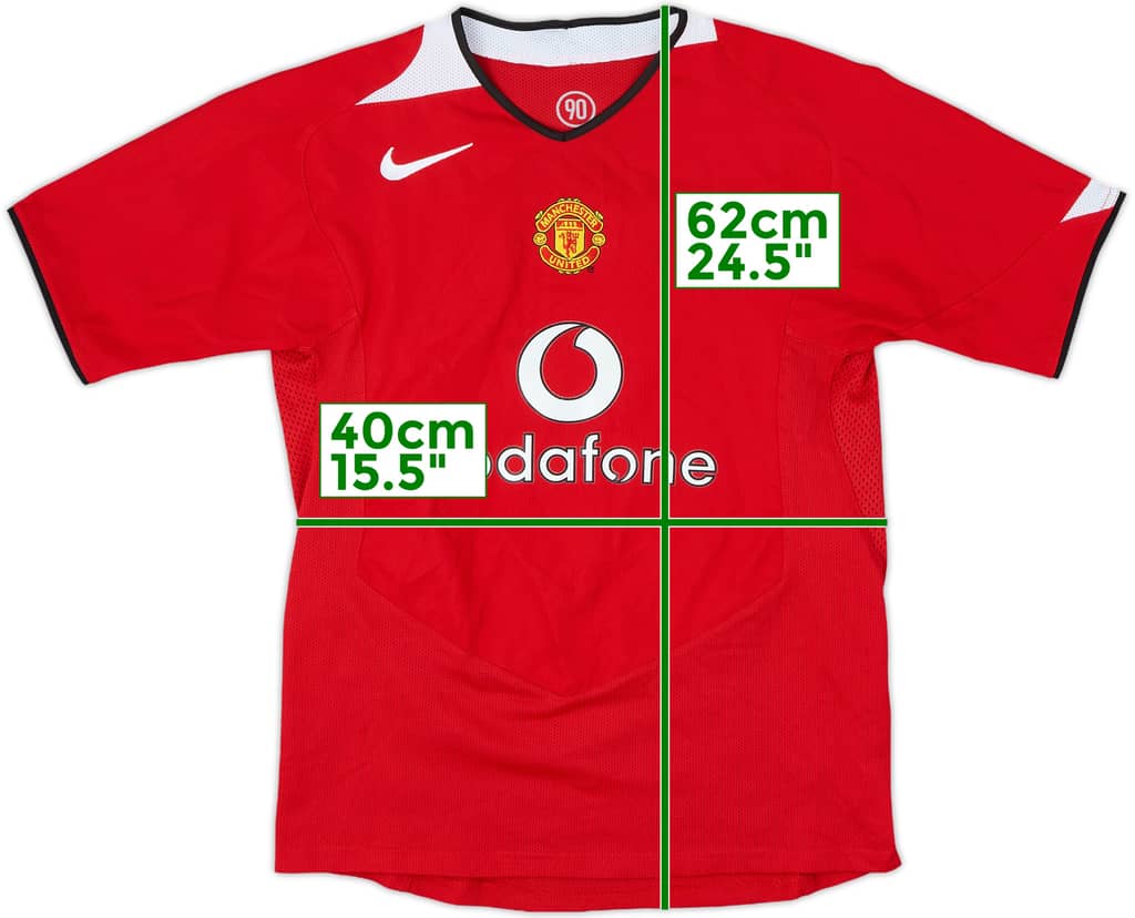 2004-06 Manchester United Home Shirt - 8/10 - (L.Boys)