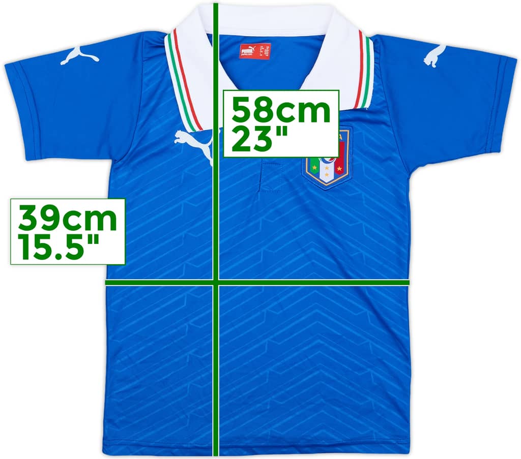 2012-13 Italy Home Shirt - 6/10 - (7-8 Years)