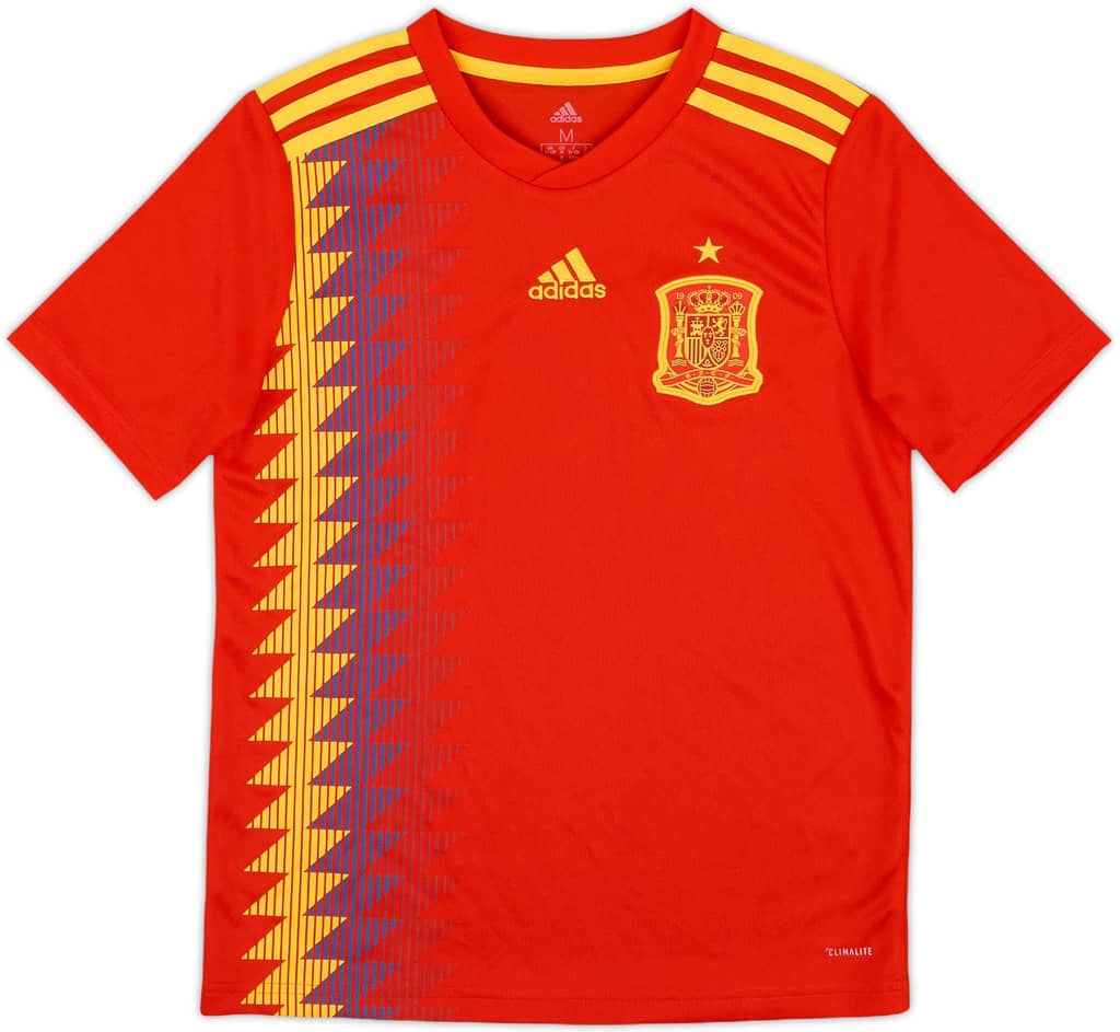 2018-19 Spain Home Shirt - 10/10 - (M.Boys)