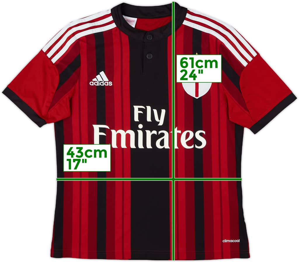 2014-15 AC Milan Home Shirt - 6/10 - (L.Boys)