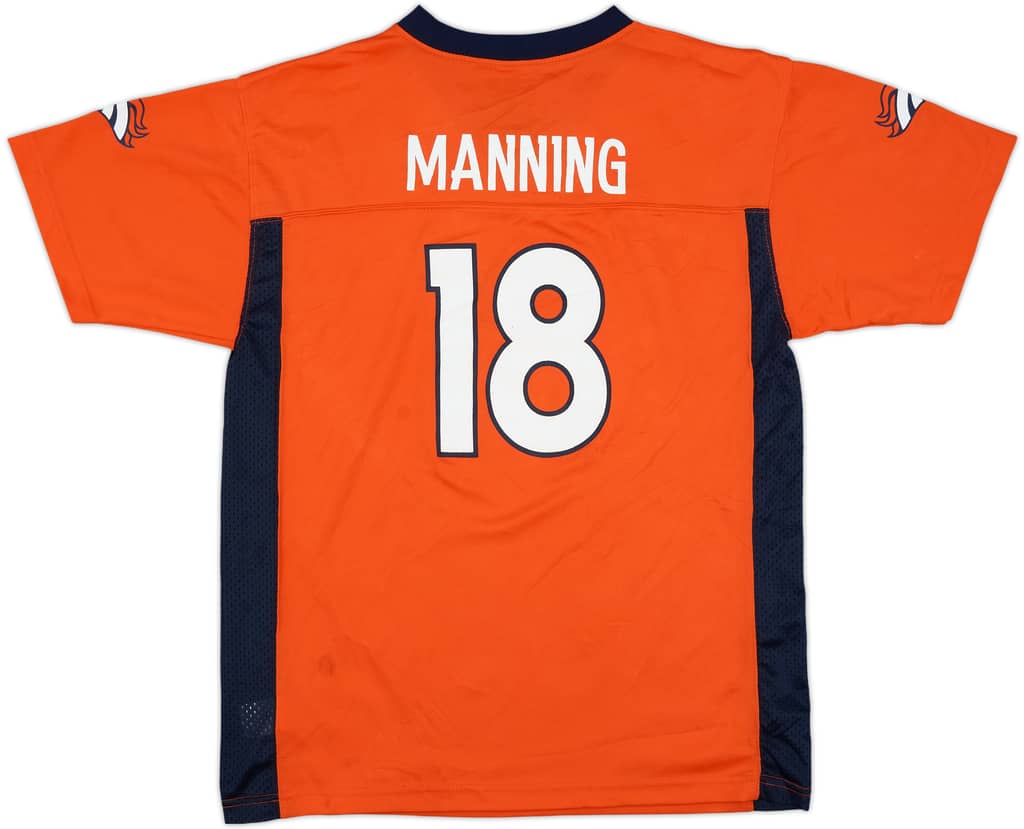 2013-15 Denver Broncos Manning #18 NFL Replica Home Jersey - 7/10 - (XL.Boys)