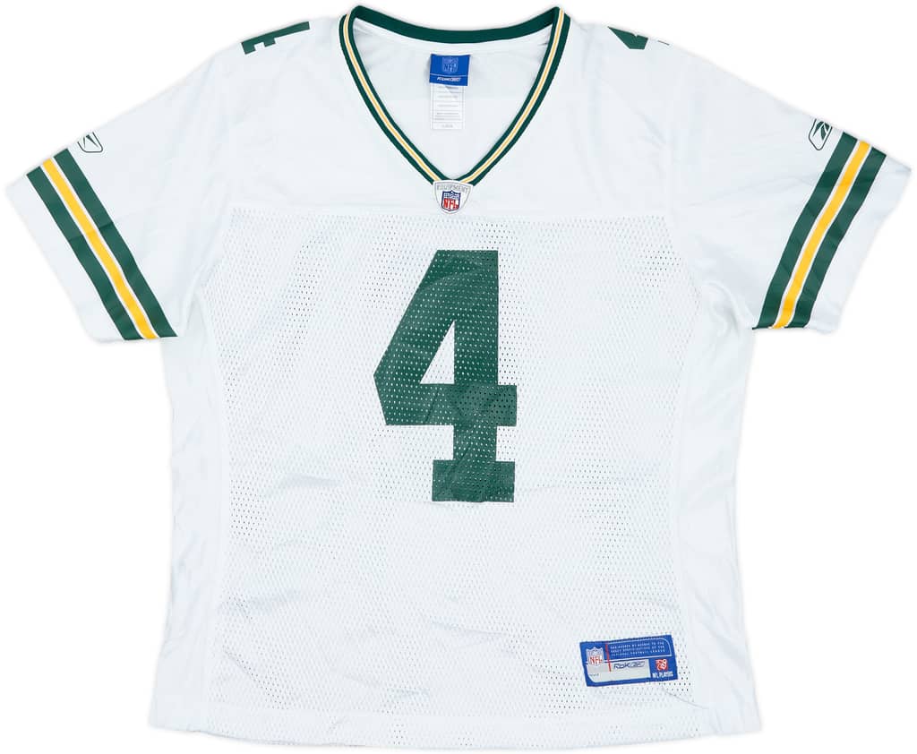 2007 Green Bay Packers Favre #4 Reebok On Field Away Jersey Womens - 9/10 - (L)