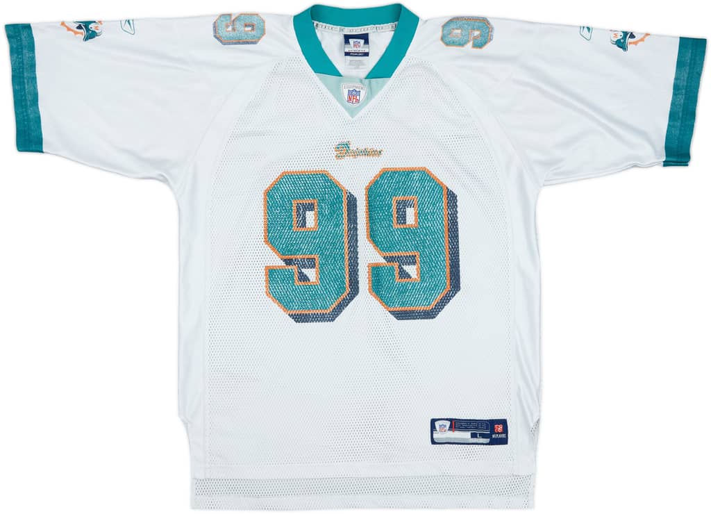 2007 Miami Dolphins Taylor #99 Reebok On Field Away Jersey - 4/10 - (L)