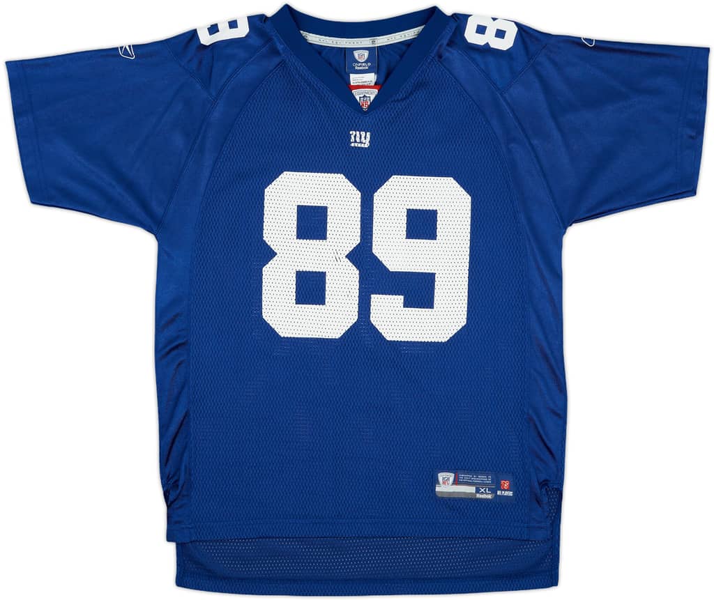 2008 New York Giants Boss #89 Reebok On Field Home Jersey - 7/10 - (XL.Boys)