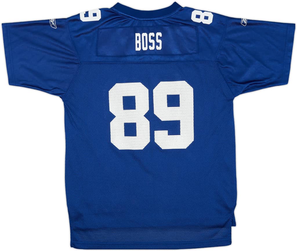 2008 New York Giants Boss #89 Reebok On Field Home Jersey - 7/10 - (XL.Boys)