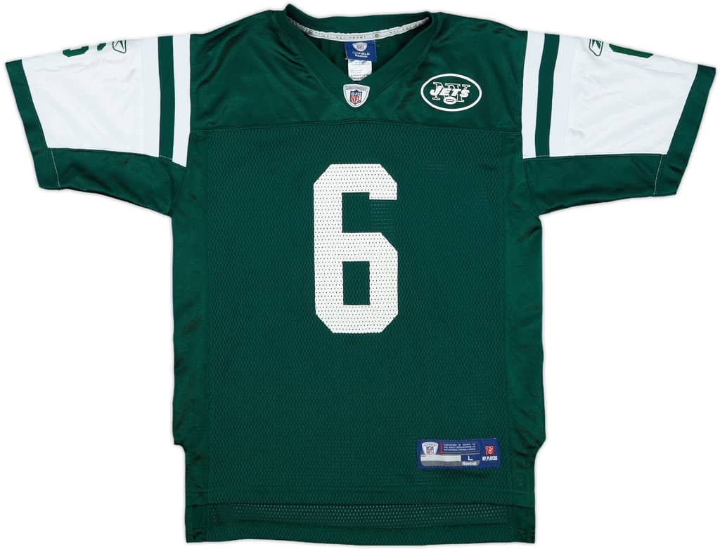 2009 New York Jets Sanchez #6 Reebok On Field Home Jersey - 9/10 - (L.Boys)