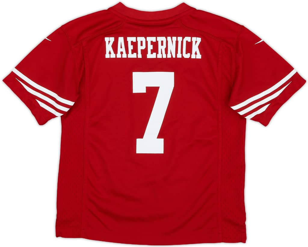 2012-16 San Francisco 49ers Kaepernick #7 Nike Game Home Jersey - 9/10 - (L.Boys)
