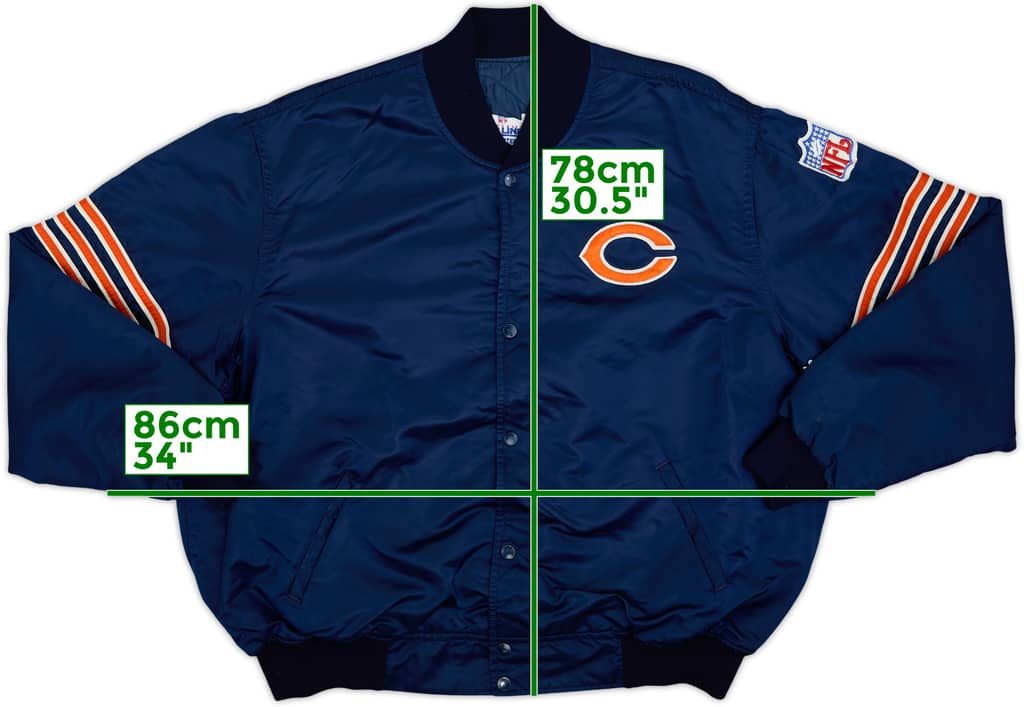 1980s Chicago Bears Starter Satin Varsity Jacket - 8/10 - (3XL)