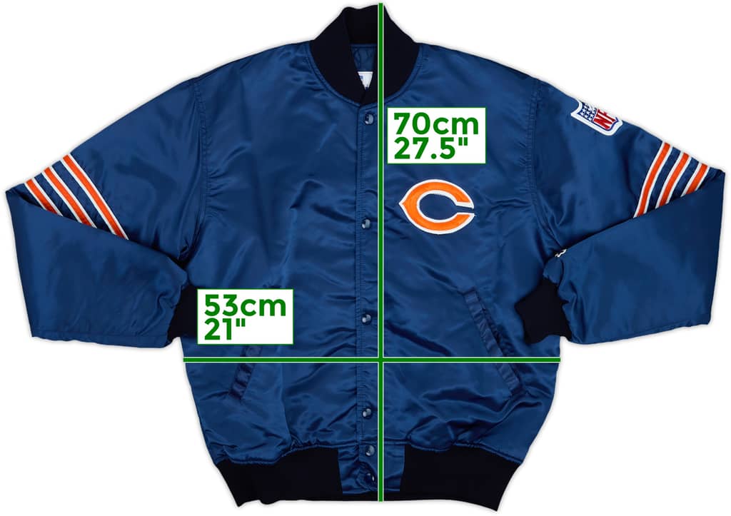1980s Chicago Bears Starter Satin Varsity Jacket - 9/10 - (M)