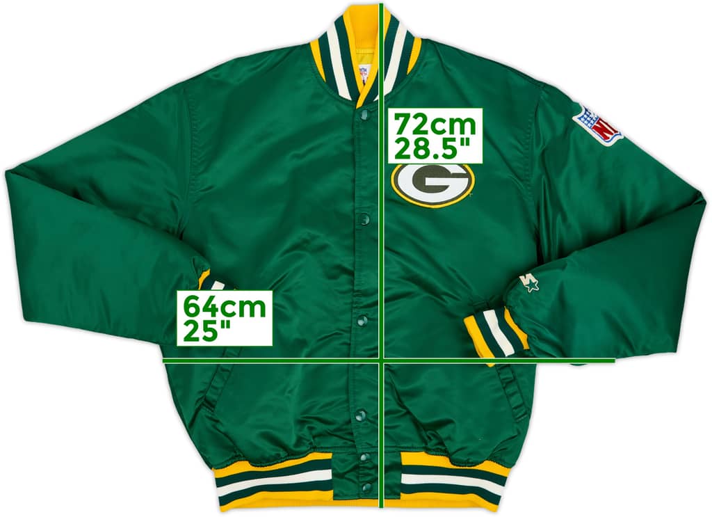 1980s Green Bay Packers Starter Satin Varsity Jacket - 8/10 - (L)