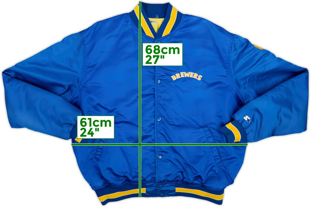 1990-93 Milwaukee Brewers Starter Satin Varsity Jacket - 7/10 - (XL)