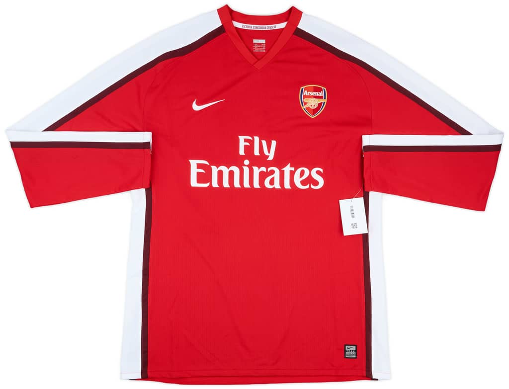 2008-10 Arsenal Player Issue Home L/S Shirt Walcott #14 (XXL)