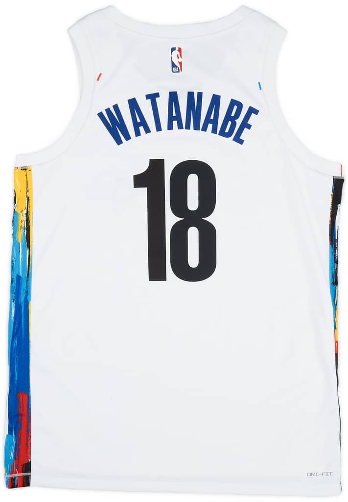 2022-23 Brooklyn Nets Watanabe #18 Nike Swingman Alternate Jersey (S)
