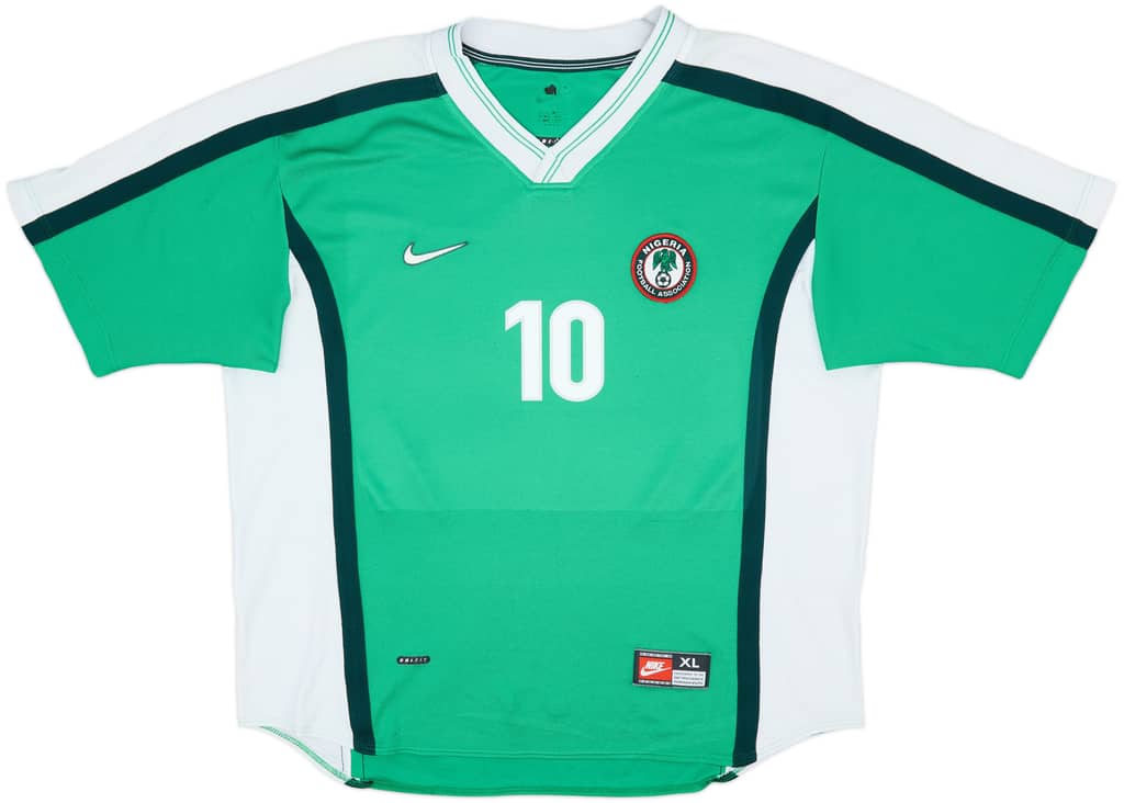 1998-00 Nigeria Home Shirt Okocha #10 - 8/10 - (XXL)