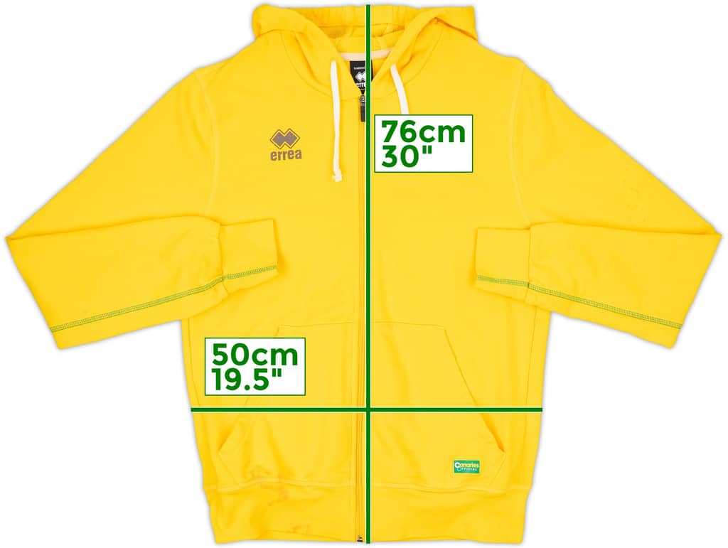 2016-17 Norwich Errea Hooded Track Jacket - 8/10 - (L)