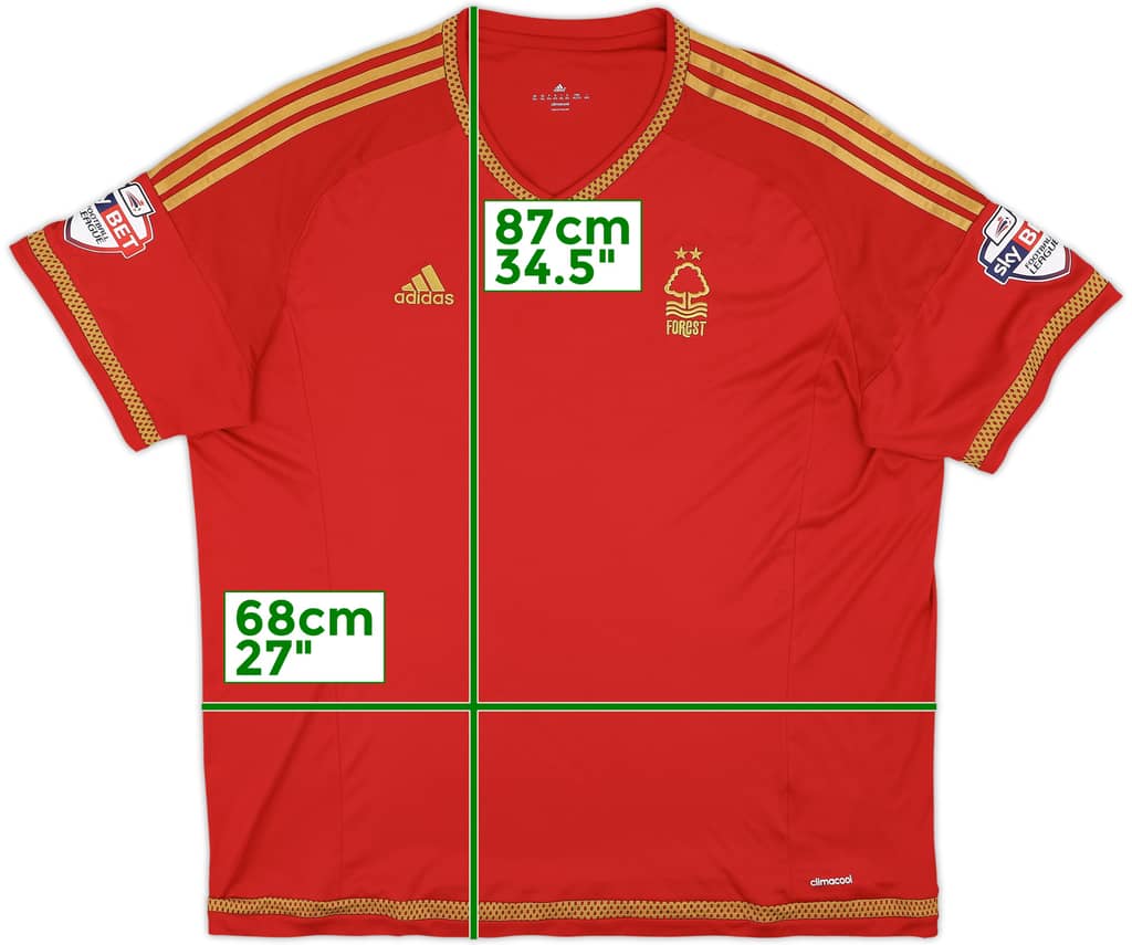 2015-16 Nottingham Forest Home Shirt - 8/10 - (3XL)