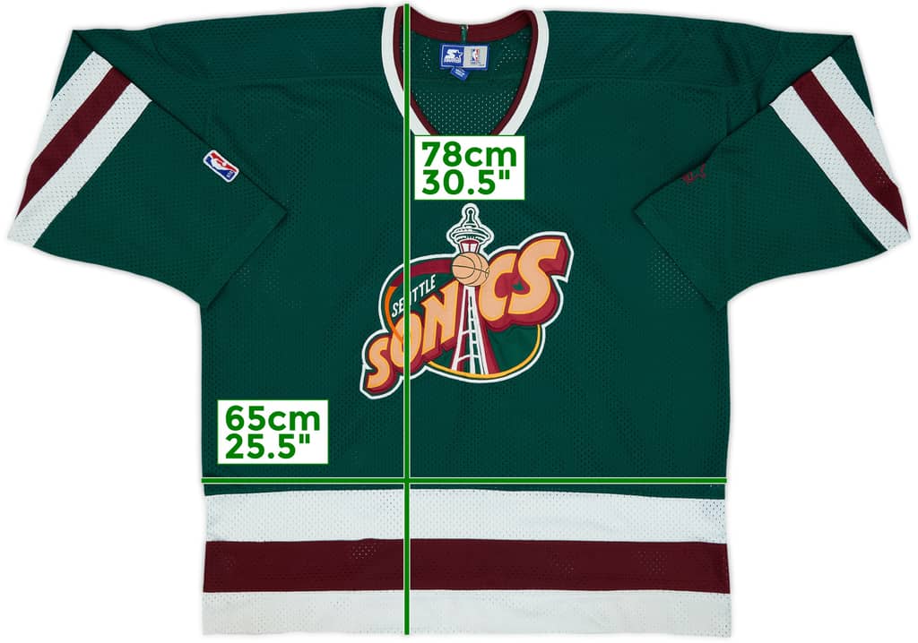 1995-99 Seattle Supersonics Starter Hockey Jersey - 6/10 - (XL)