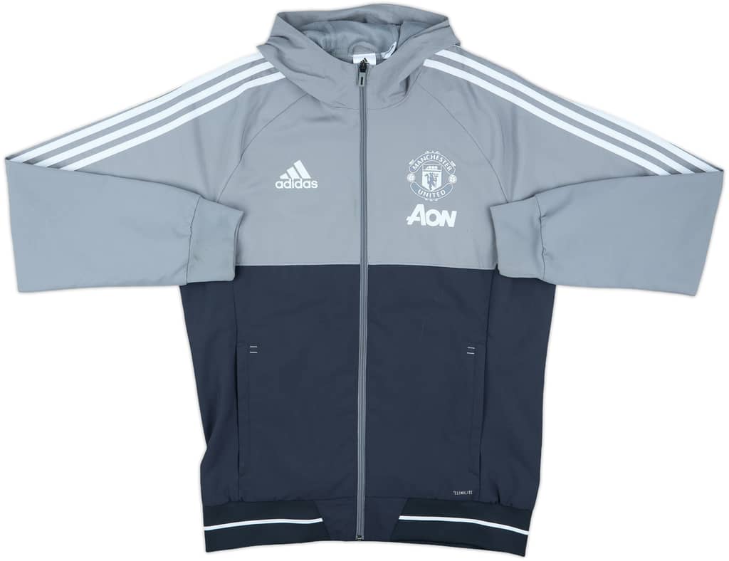 2017-18 Manchester United adidas Hooded Track Jacket - 8/10 - (M)