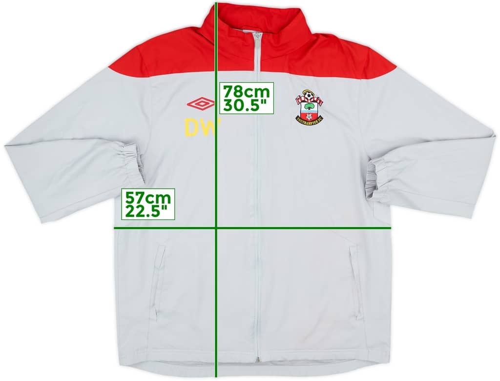 2011-12 Southampton Umbro Staff Issue Hooded Track Jacket DW - 5/10 - (XL)