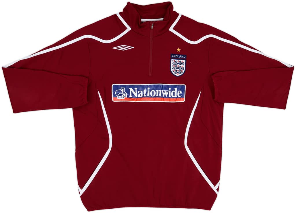 2007-09 England Umbro 1/4 Zip Drill Top - 8/10 - (L)
