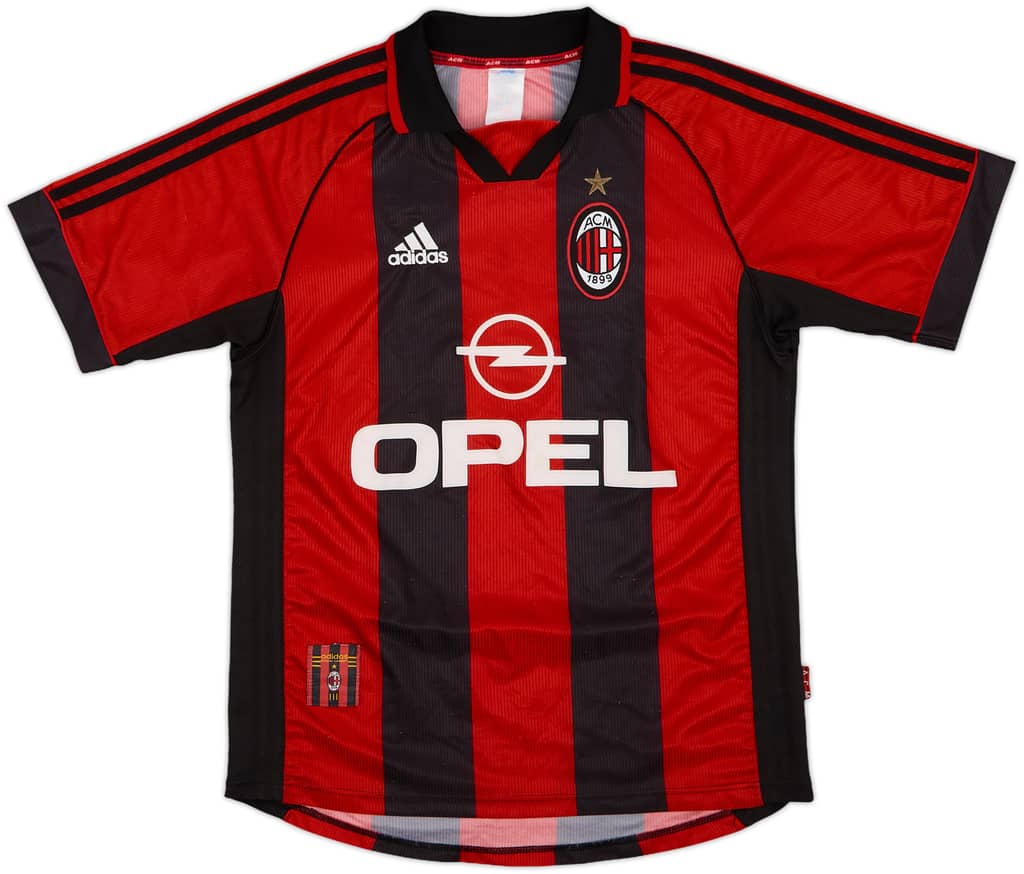 1998-00 AC Milan Home Shirt - 8/10 - (XL.Boys)
