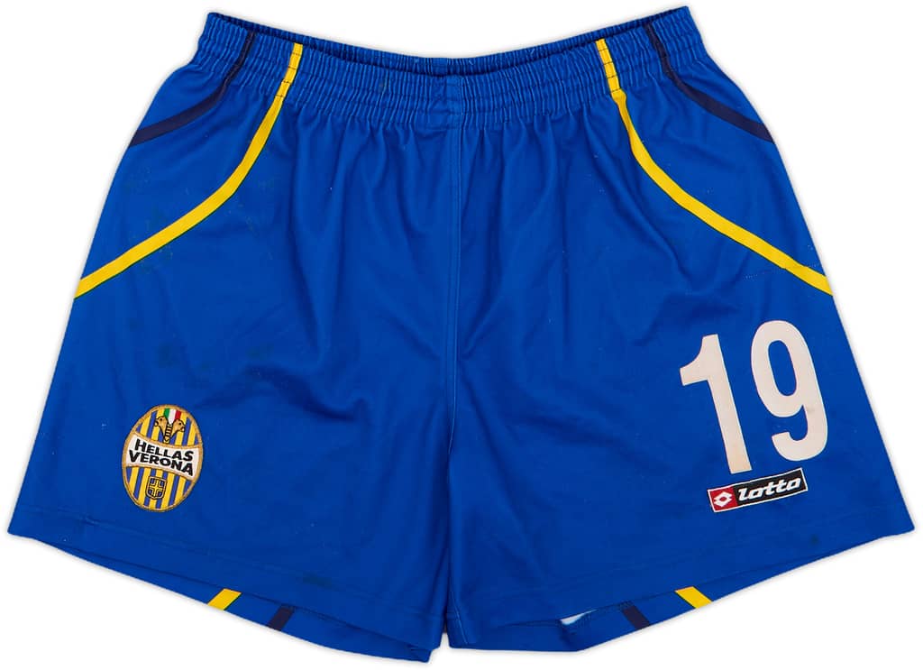 2002-03 Hellas Verona Player Issue Home Shorts #19 - 6/10 - (S)