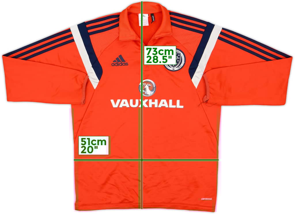 2014-15 Scotland adidas 1/4 Zip Drill Top - 6/10 - (M)