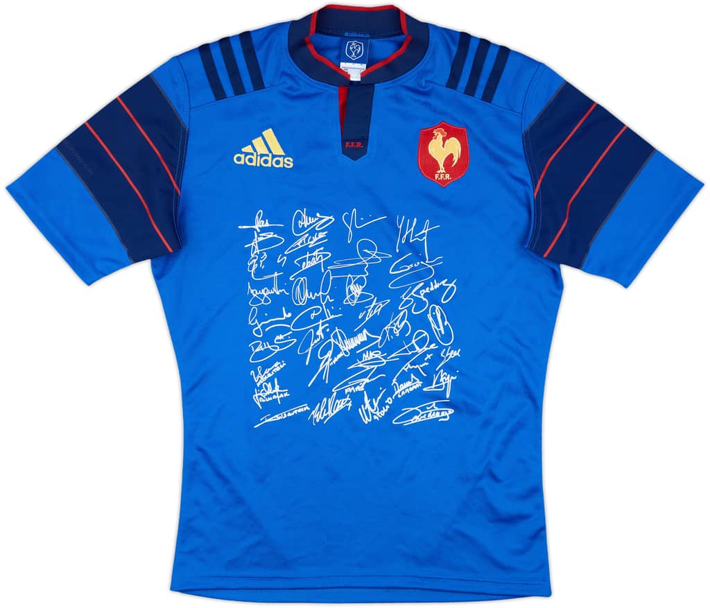 2014 France Rugby 'Signed' Home Shirt - 9/10 - (M)