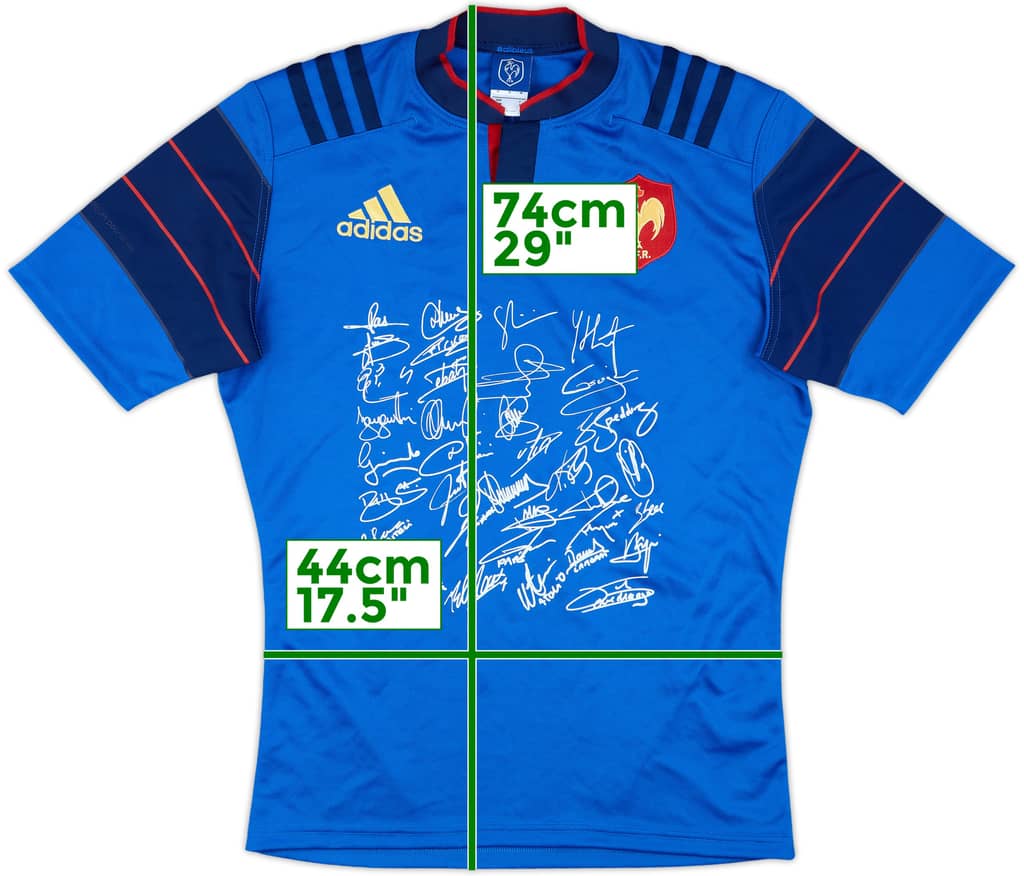 2014 France Rugby 'Signed' Home Shirt - 9/10 - (M)