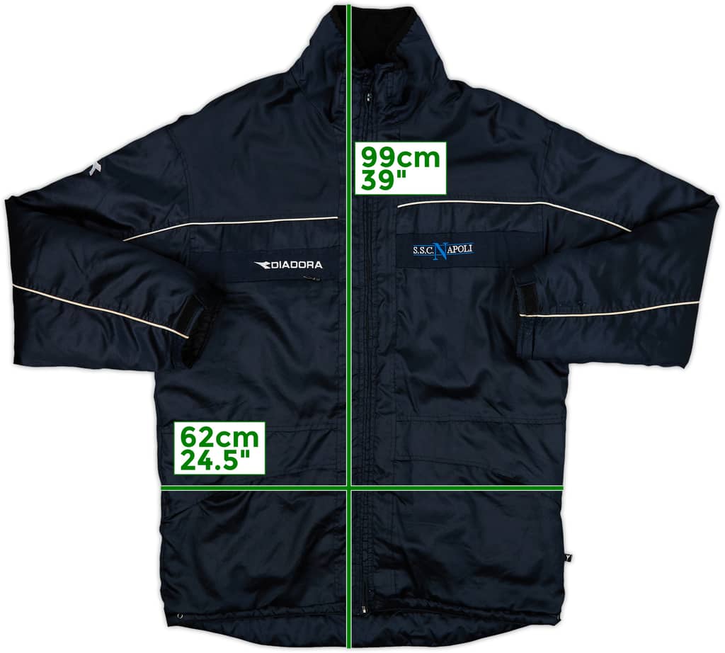 2000-01 Napoli Diadora Padded Bench Coat - 6/10 - (L)