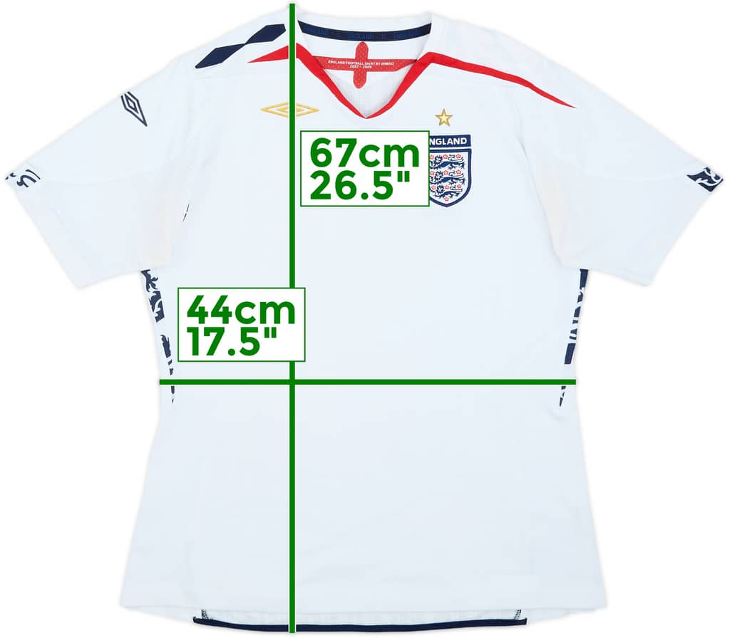 2007-09 England Home Shirt - 6/10 - (Women's L)