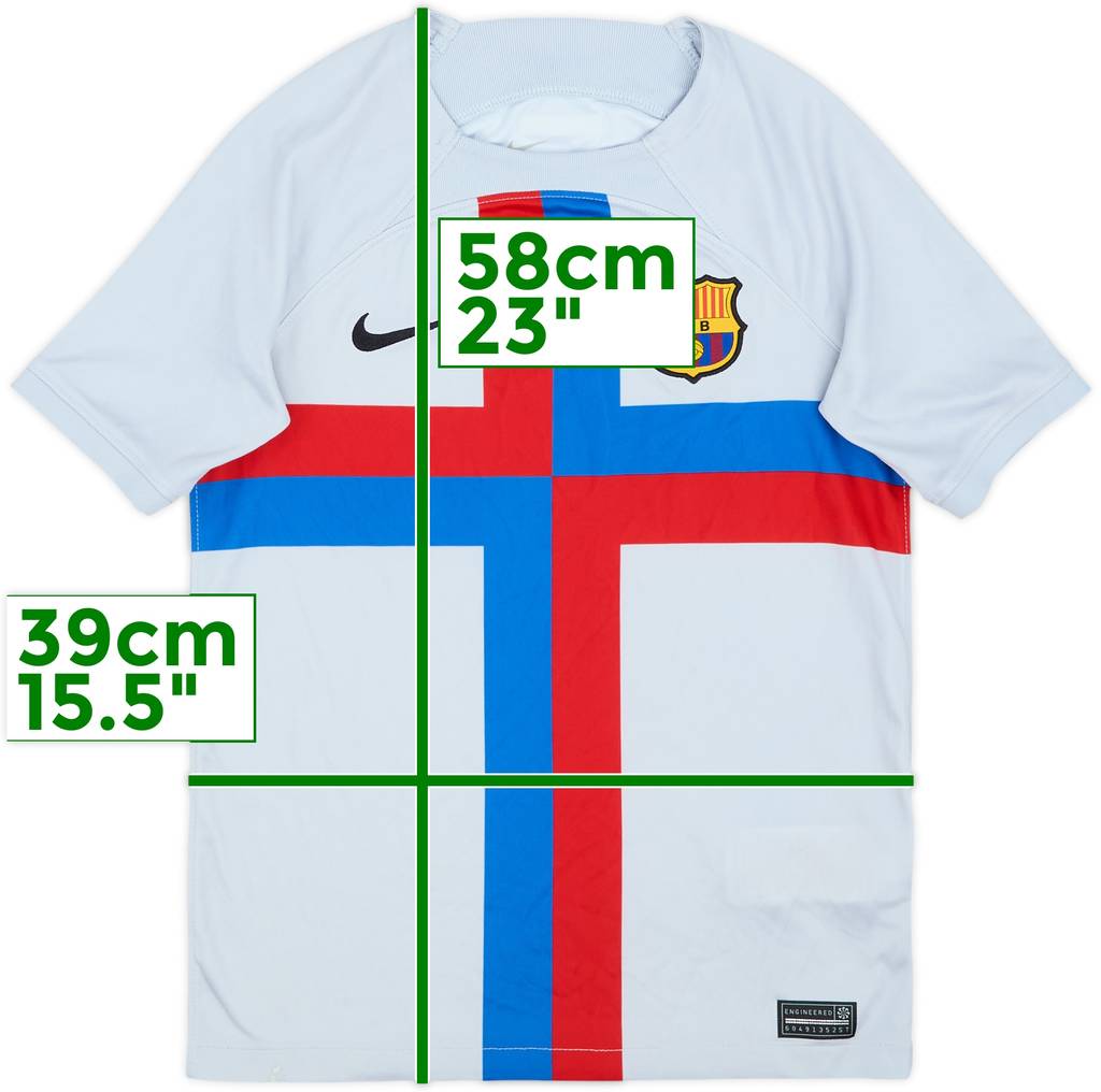 2022-23 Barcelona Third Shirt - 9/10 - (M.Boys)