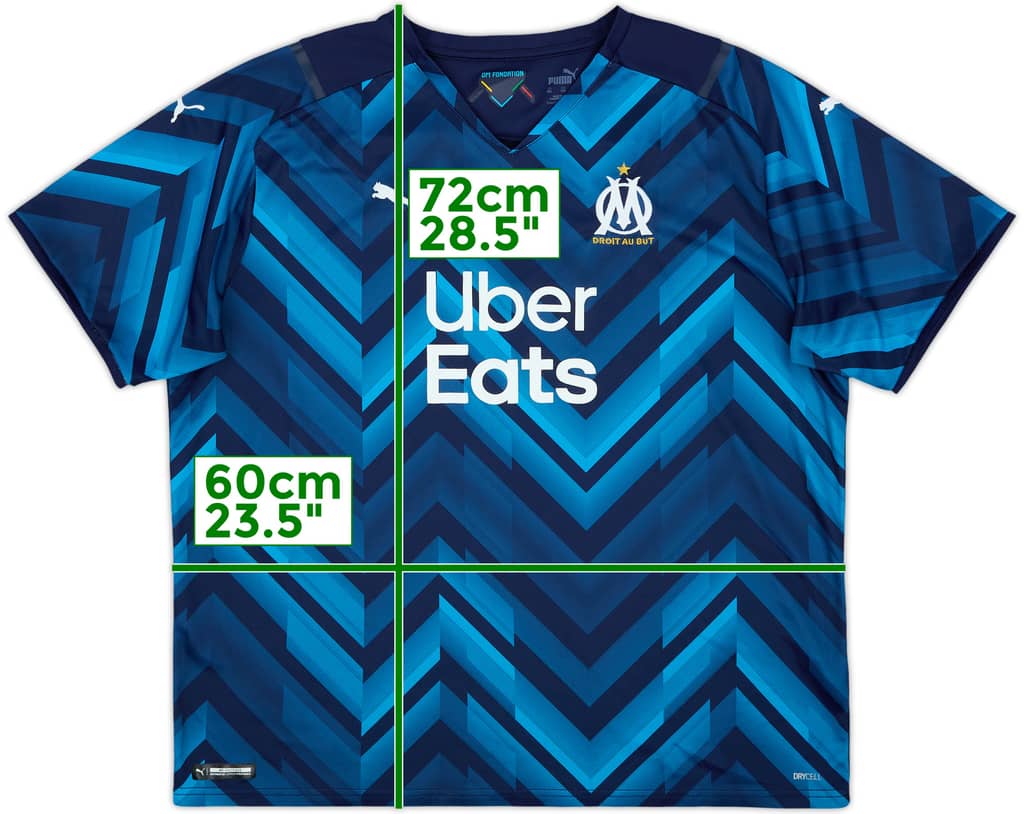 2021-22 Olympique Marseille Away Shirt - 9/10 - (XXL)
