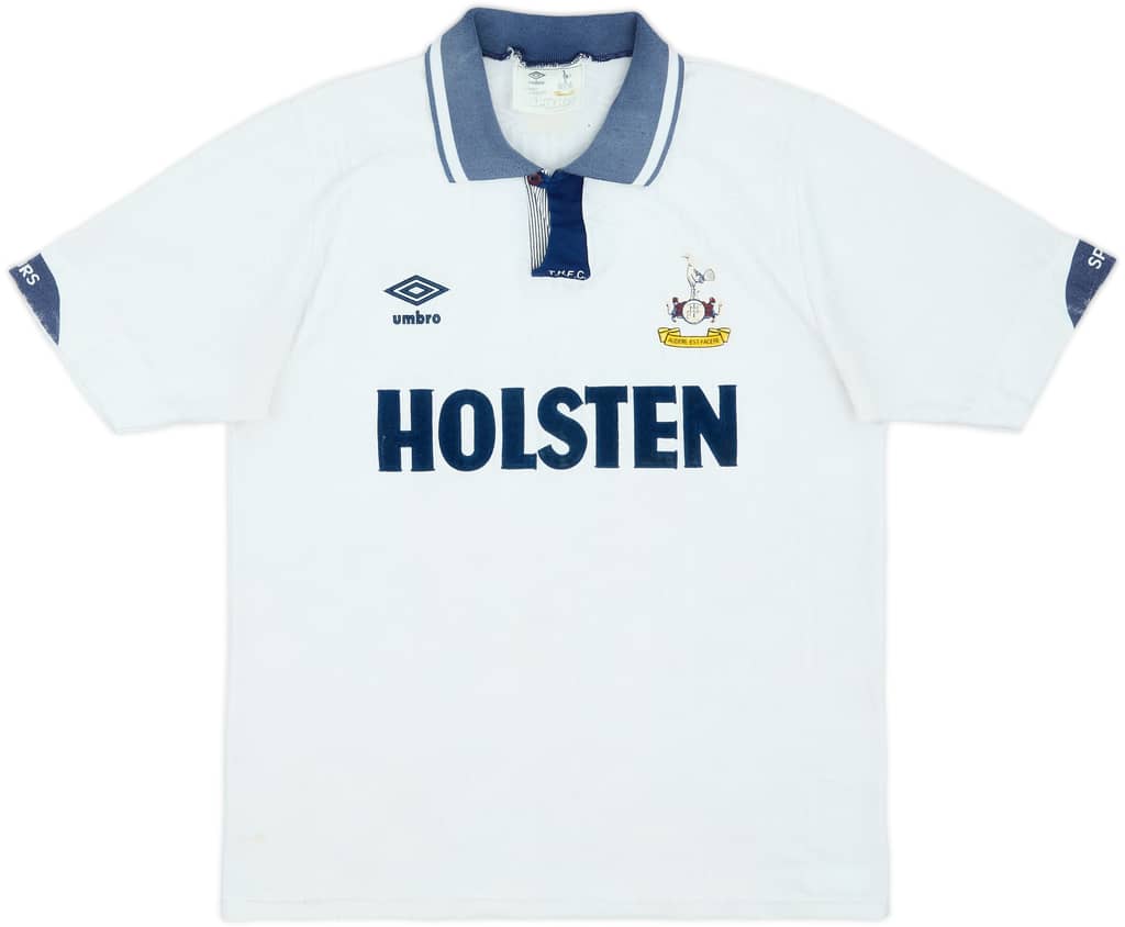 1991-93 Tottenham Home Shirt - 6/10 - (L)