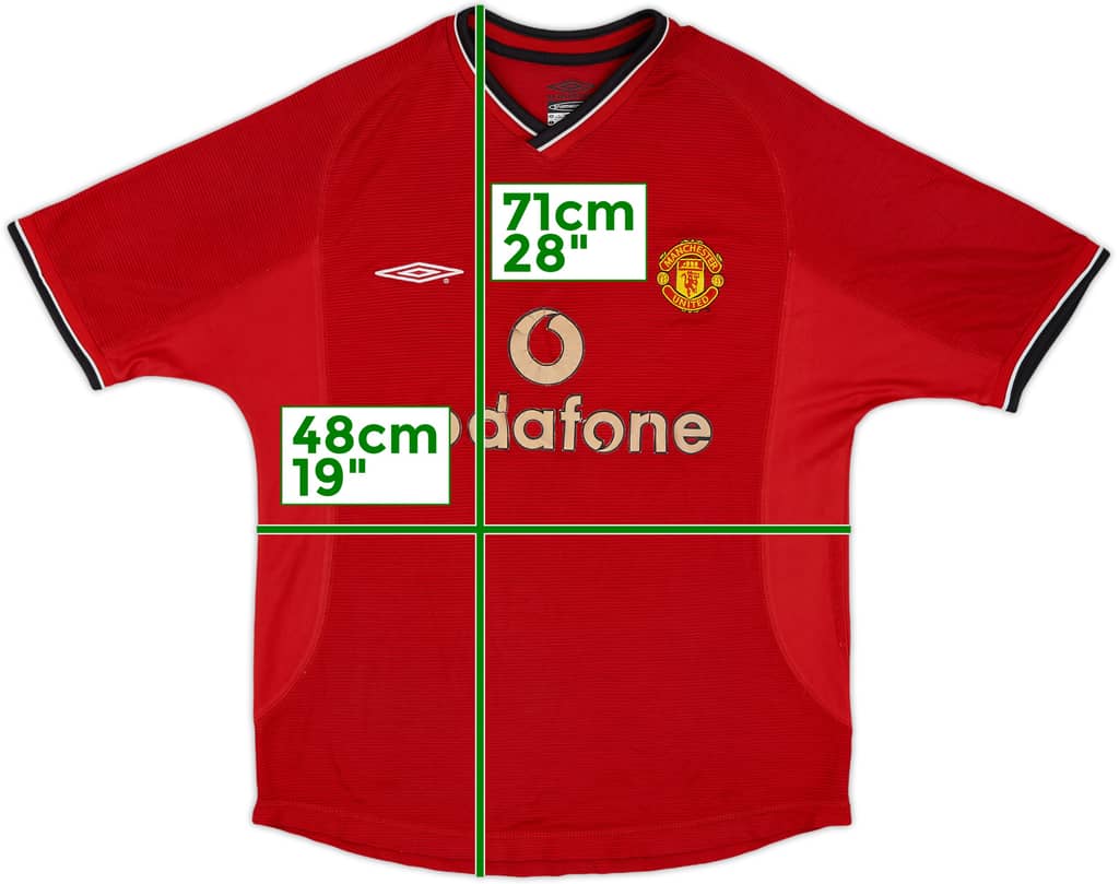 2000-02 Manchester United Home Shirt - 4/10 - (XL.Boys)