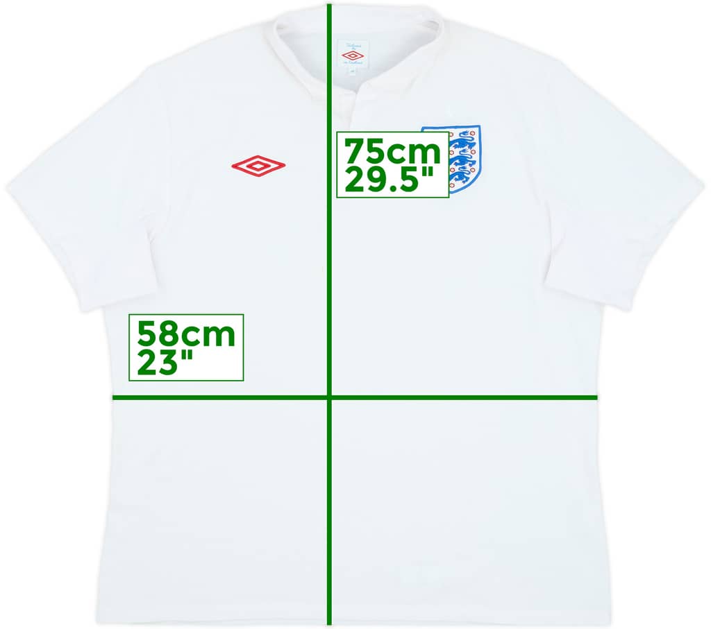 2009-10 England Home Shirt - 5/10 - (XL)