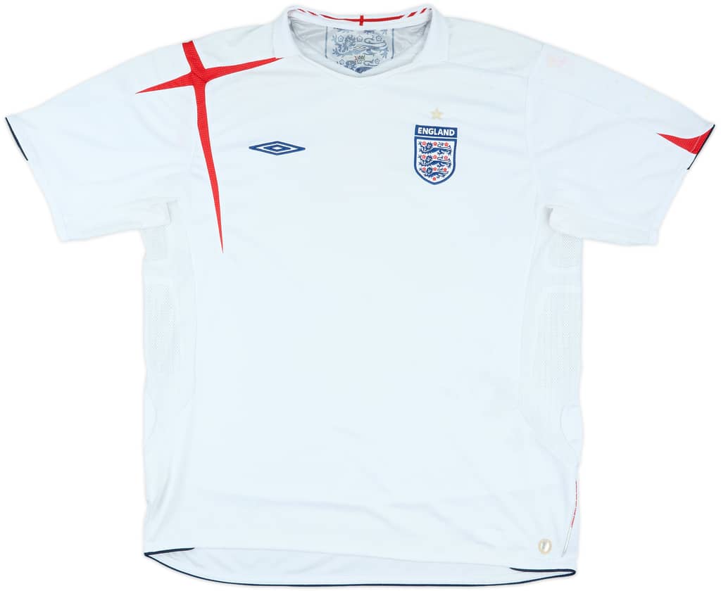 2005-07 England Home Shirt - 5/10 - (XXL)