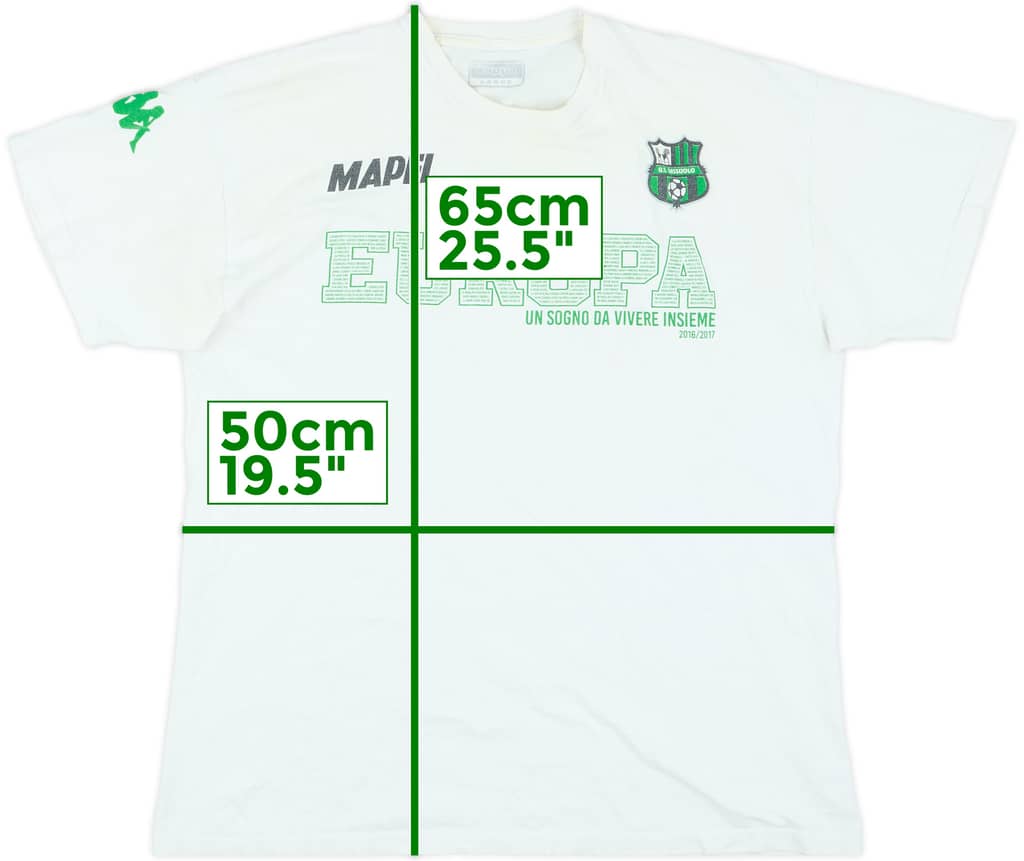 2016-17 Sassuolo 'Europa' Kappa Cotton Tee - 6/10 - (L)