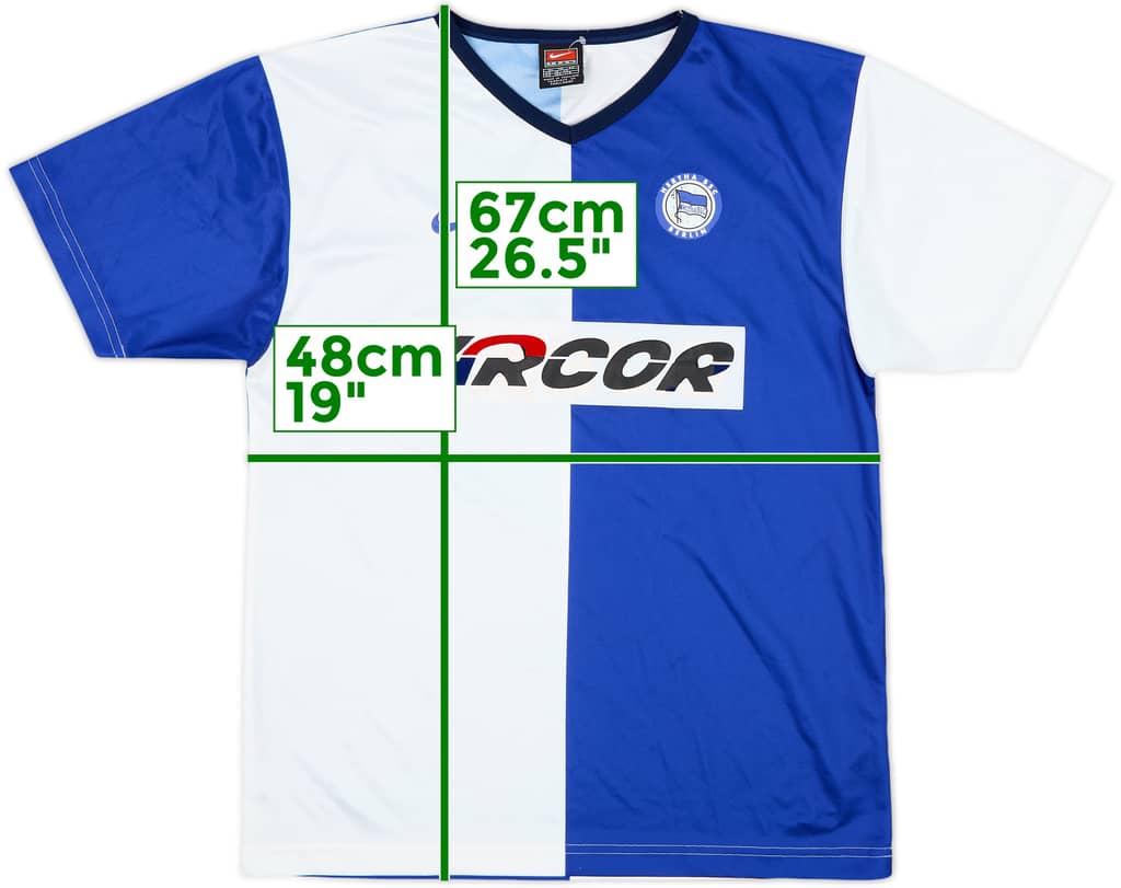 2001-02 Hertha Berlin Home Shirt - 6/10 - (XL.Boys)