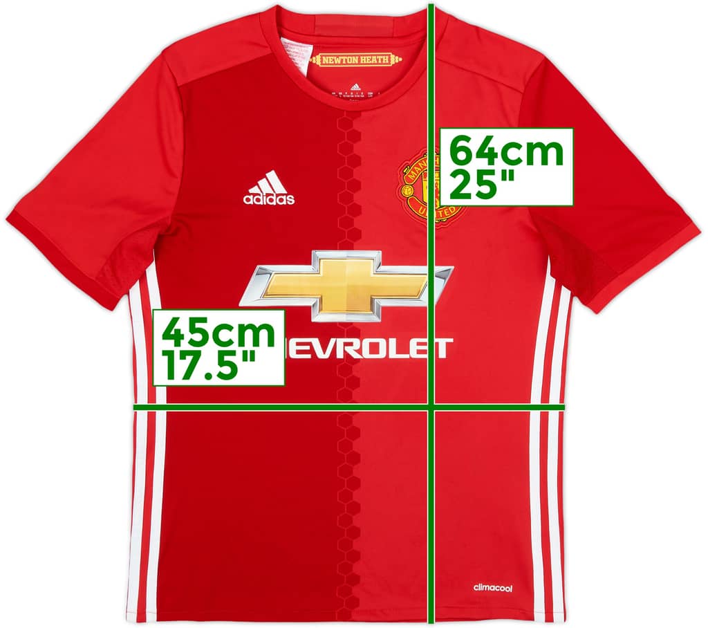 2016-17 Manchester United Home Shirt - 8/10 - (L.Boys)