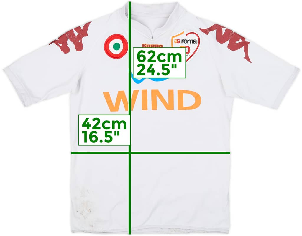 2007-08 Roma Away Shirt - 5/10 - (L.Boys)