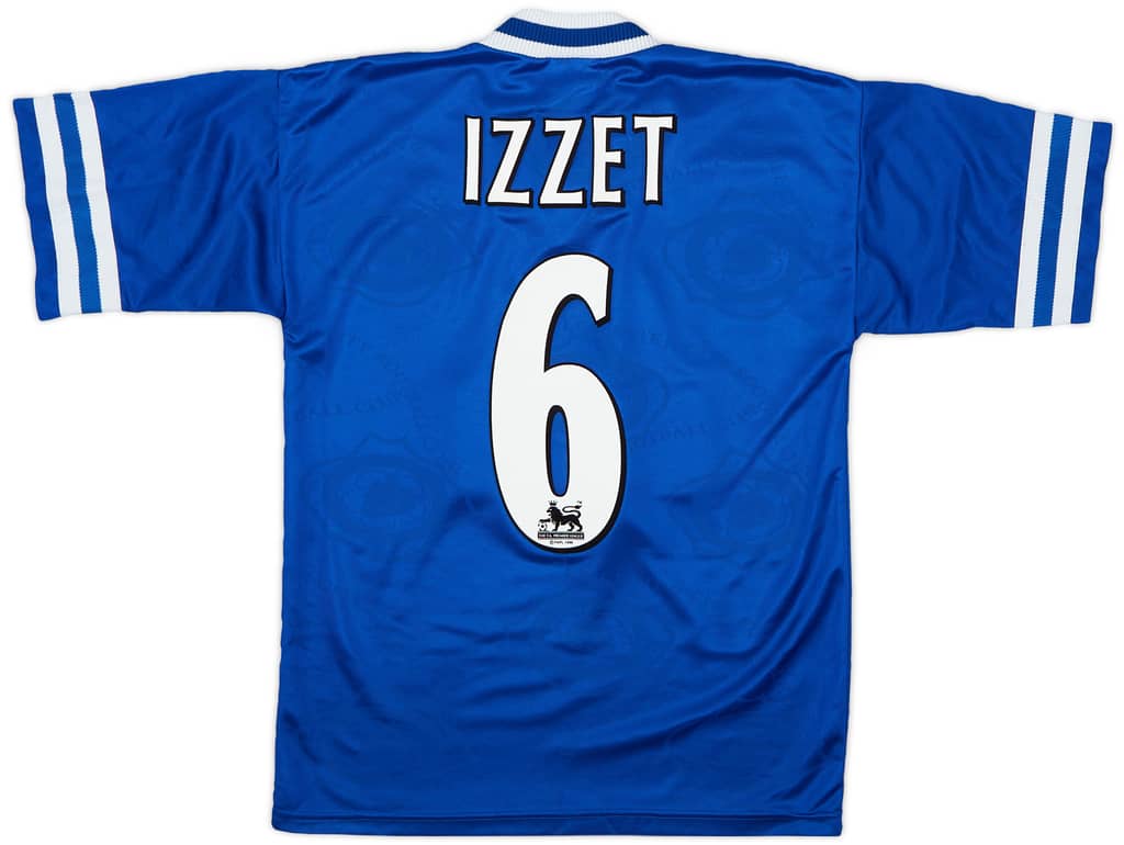 1996-98 Leicester Home Shirt Izzet #6 - 9/10 - (XS)