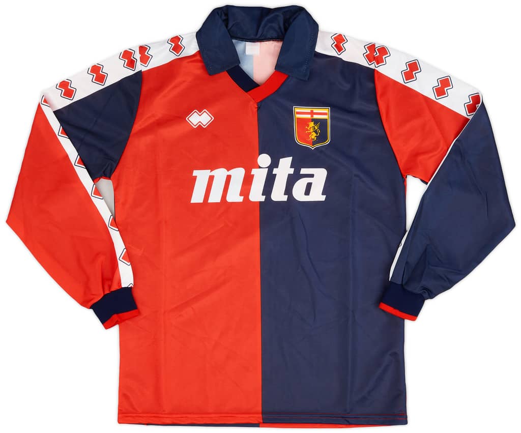 1989-90 Genoa Home L/S Shirt - 10/10 - (M)