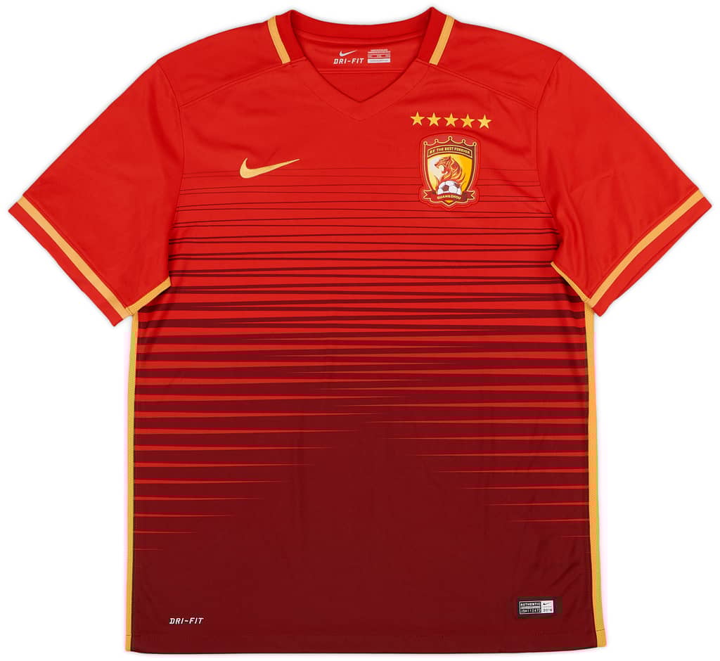 2016-17 Guangzhou Evergrande Home Shirt - 9/10 - (XXL)