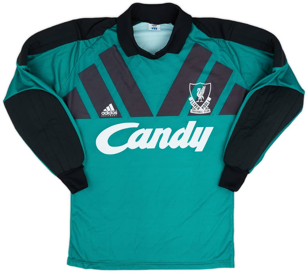 1991-92 Liverpool GK Shirt - 8/10 - (S)