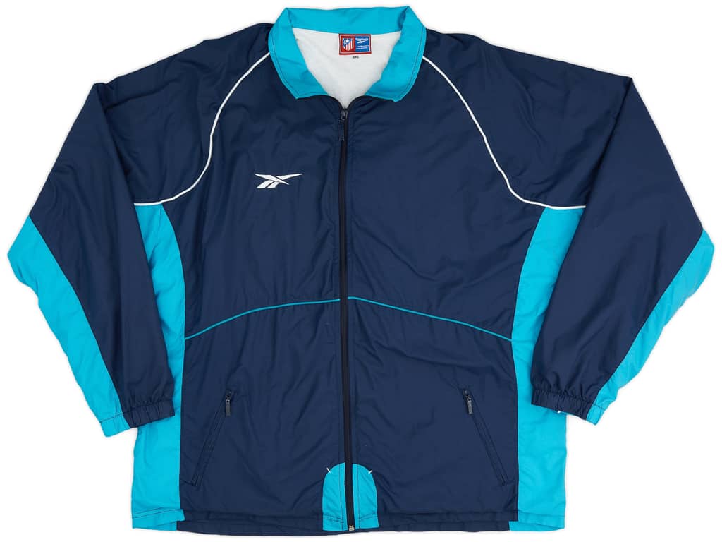 2000-01 Atletico Madrid Reebok Track Jacket - 9/10 - (XXL)