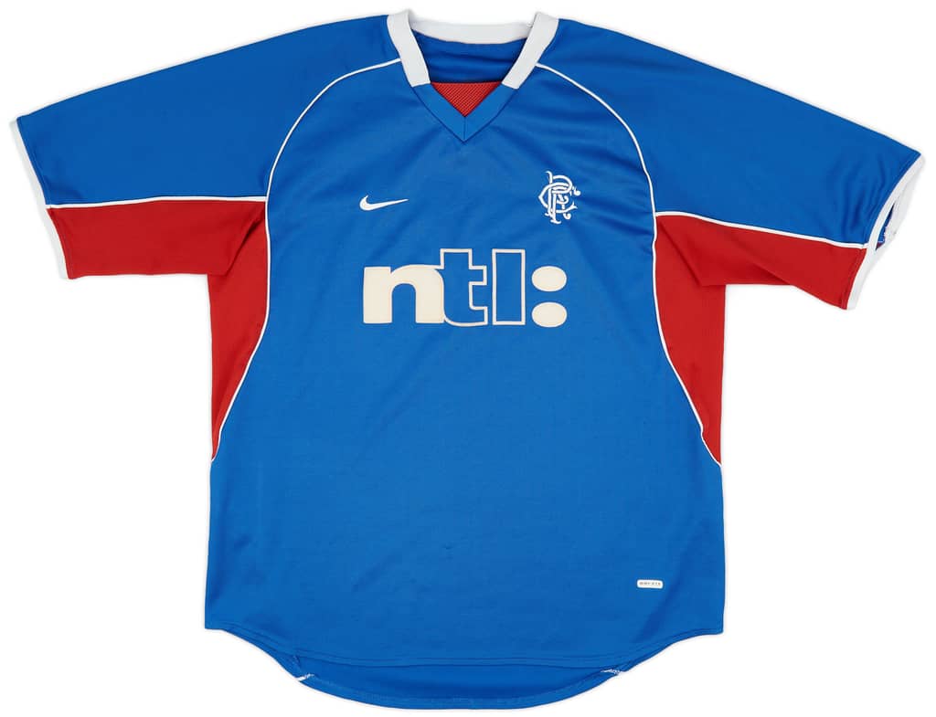 2001-02 Rangers Home Shirt - 7/10 - (XL)