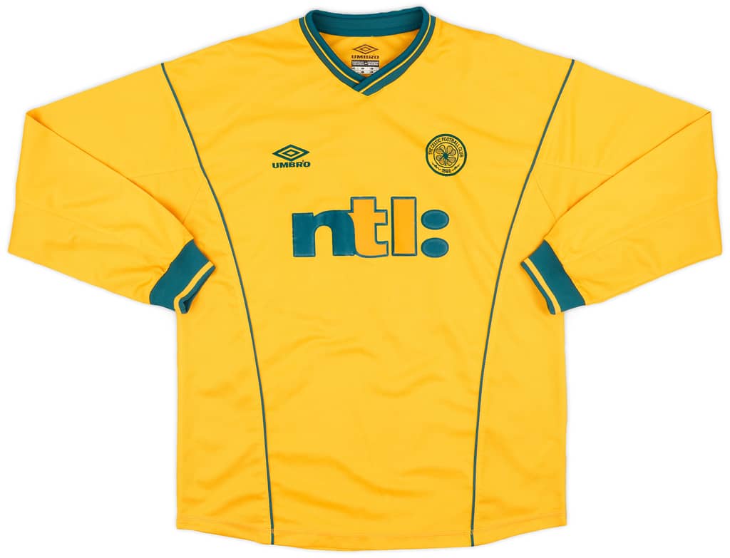 2000-02 Celtic Away L/S Shirt Petrov #19 - 9/10 - (L)